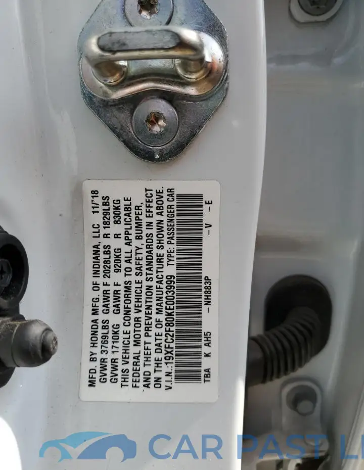 19XFC2F80KE003999# 12