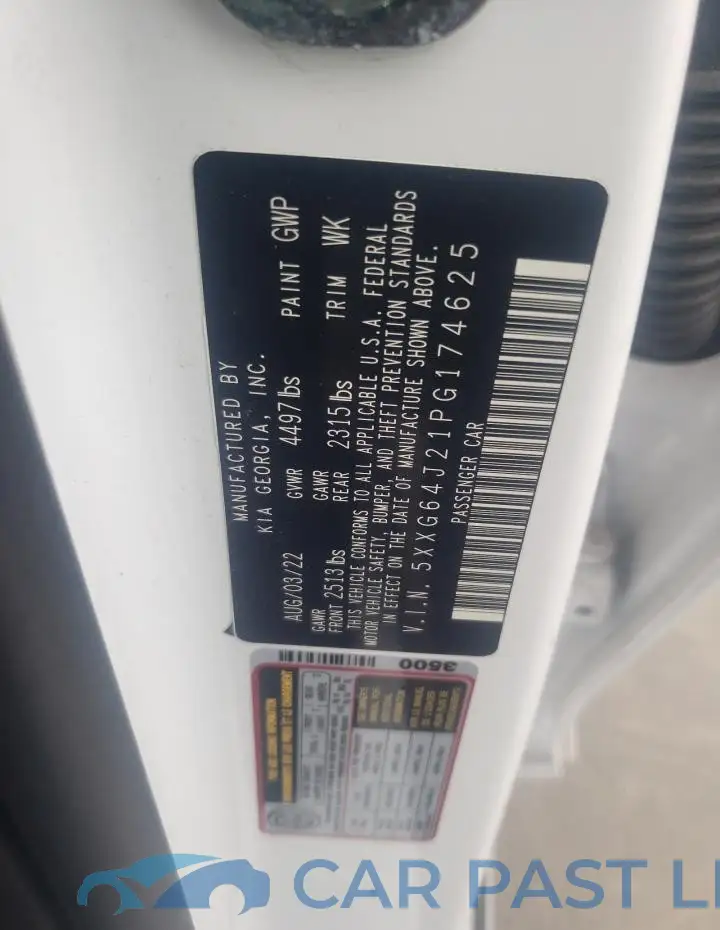 5XXG64J21PG174625# 12