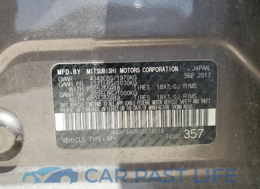 JA4AP3AU9JZ014618# 13