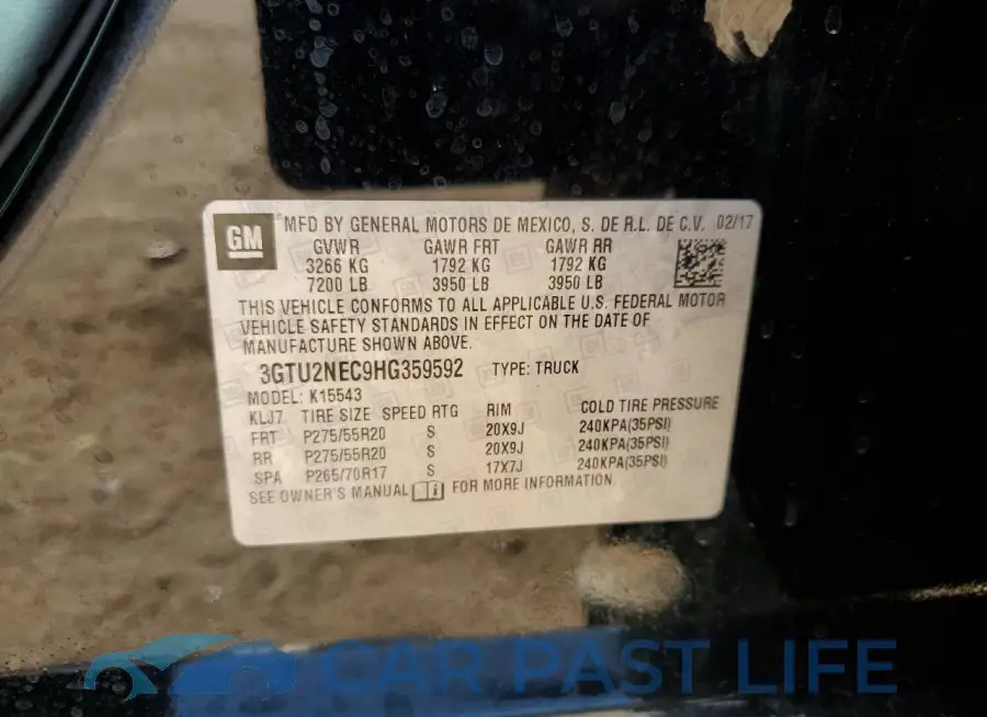 3GTU2NEC9HG359592# 12