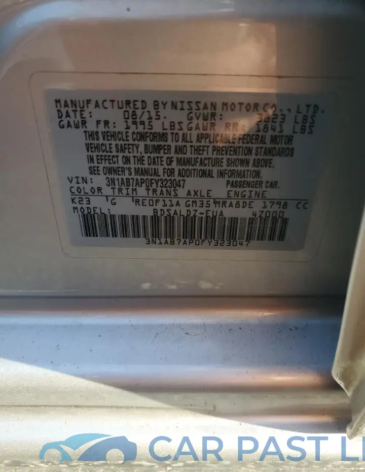 3N1AB7AP0FY323047# 13