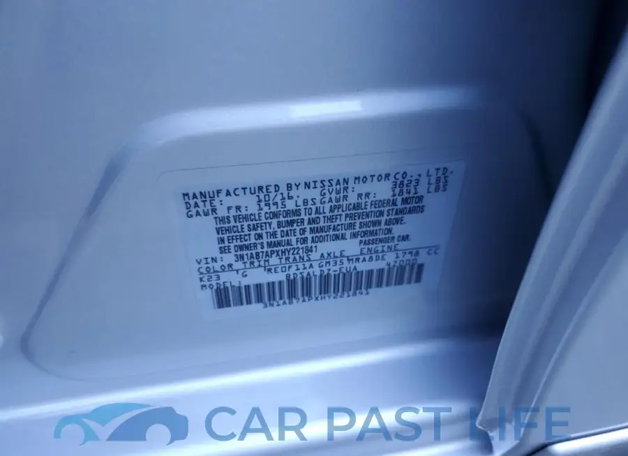 3N1AB7APXHY221841# 12