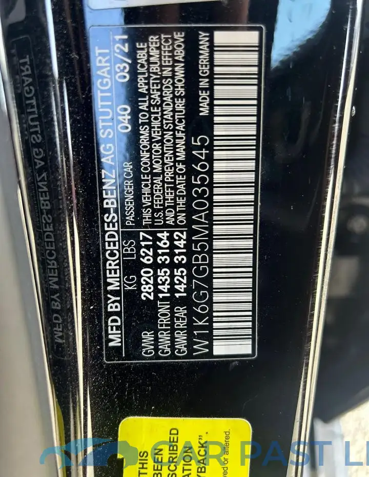W1K6G7GB5MA035645# 10