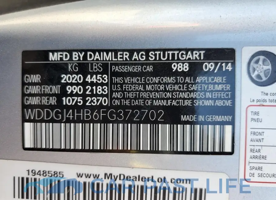 WDDGJ4HB6FG372702# 12