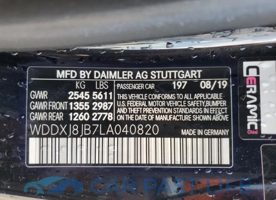WDDXJ8JB7LA040820# 12