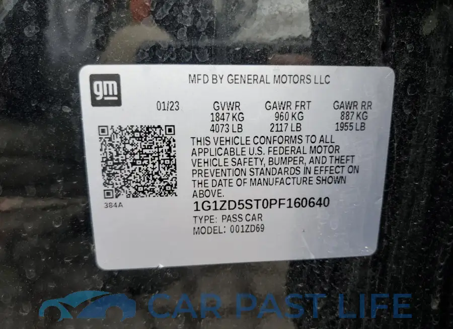 1G1ZD5ST0PF160640# 12