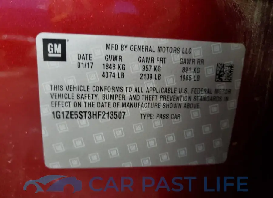 1G1ZE5ST3HF213507# 12