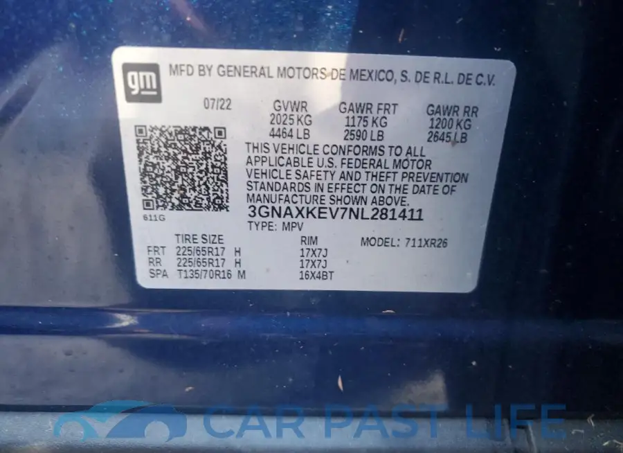3GNAXKEV7NL281411# 14