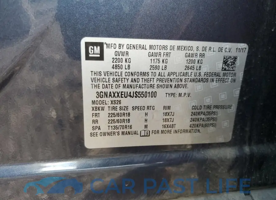3GNAXXEU4JS550100# 13