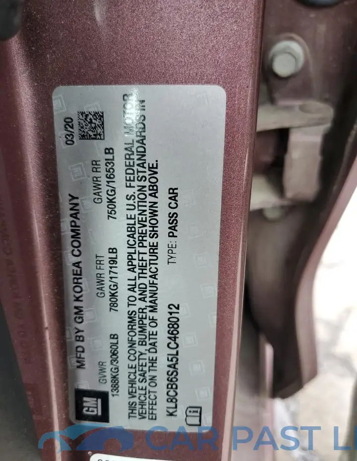 KL8CB6SA5LC468012# 13