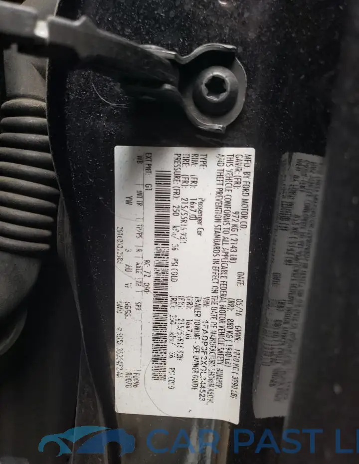 1FADP3F2XGL344523# 12
