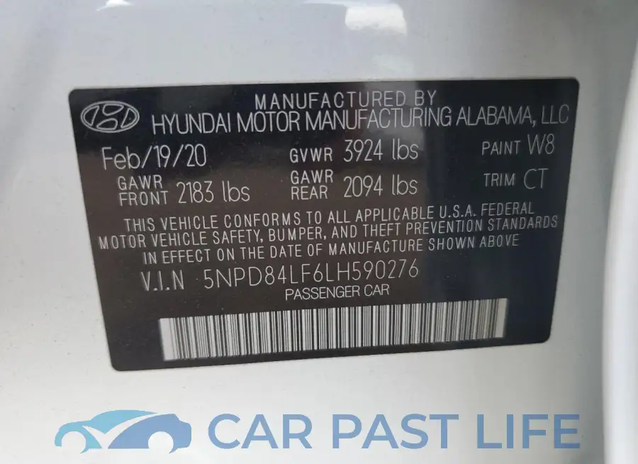 5NPD84LF6LH590276# 12