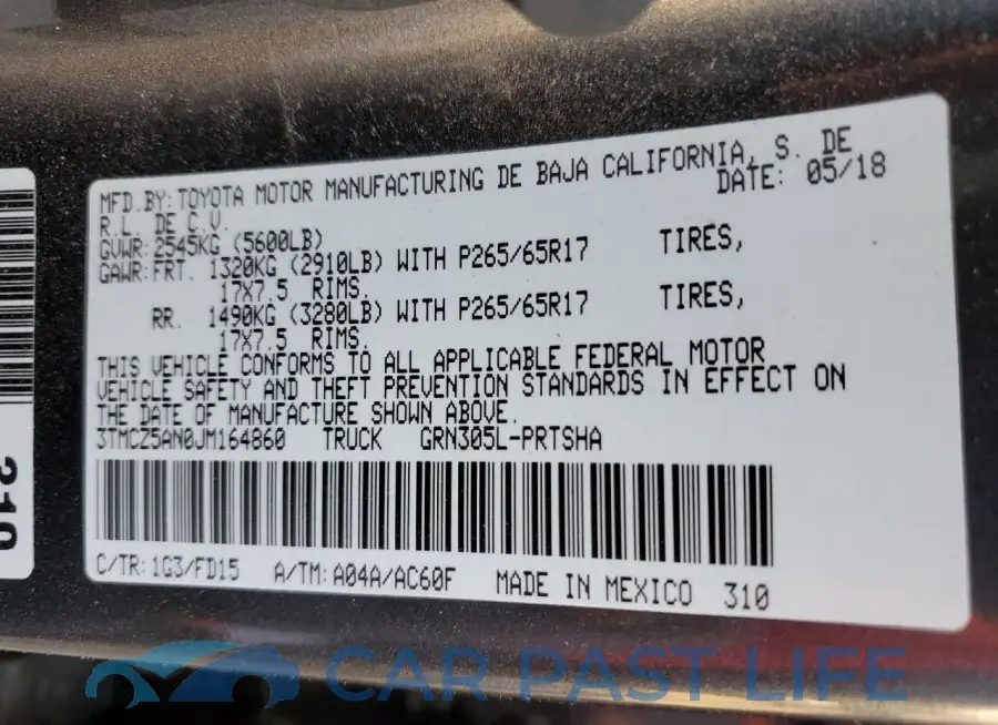 3TMCZ5AN0JM164860# 12