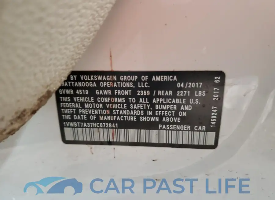 1VWBT7A37HC072841# 13