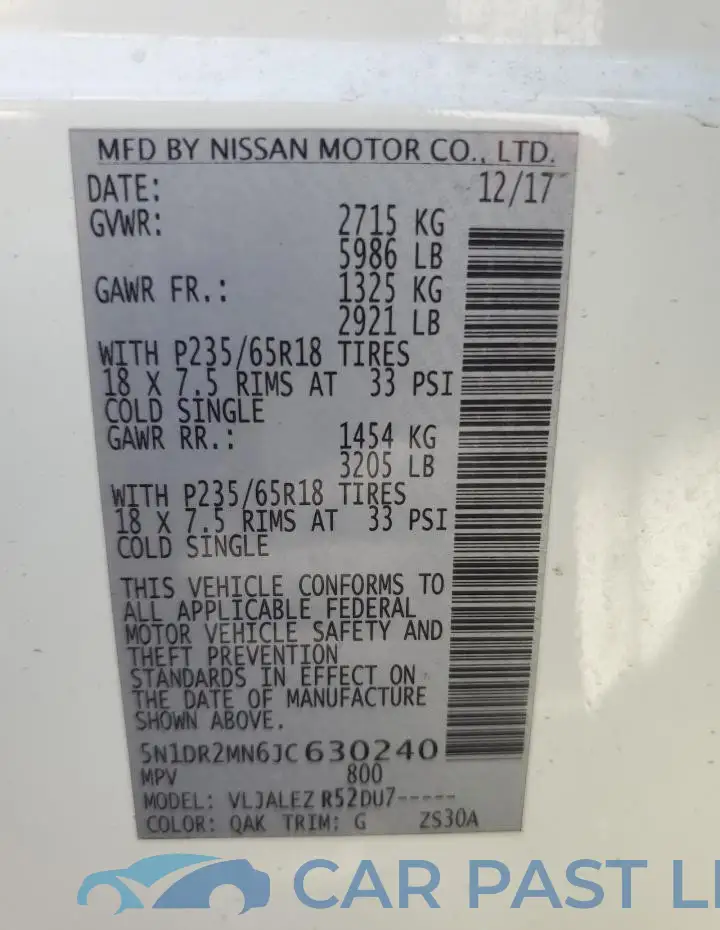 5N1DR2MN6JC630240# 13