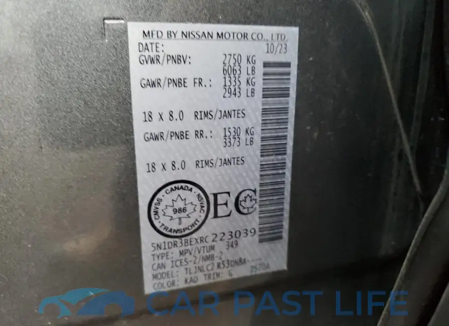 5N1DR3BEXRC223039# 14