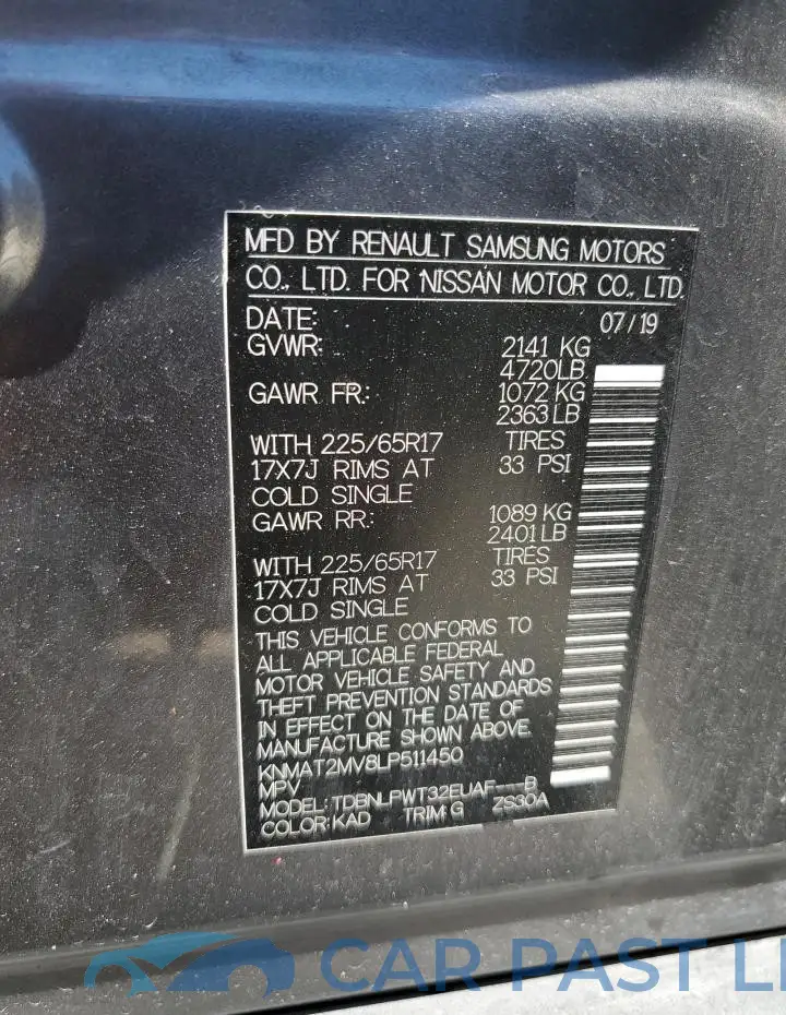 KNMAT2MV8LP511450# 13