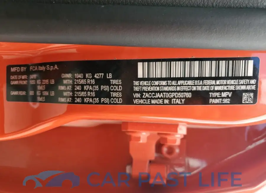ZACCJAAT0GPD50760# 12