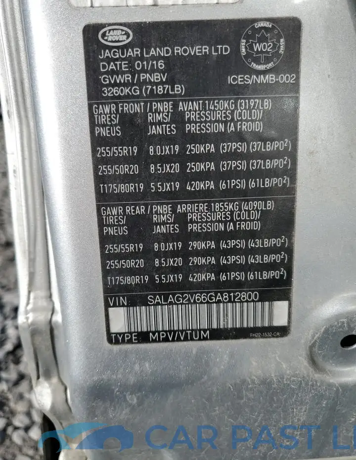 SALAG2V66GA812800# 13