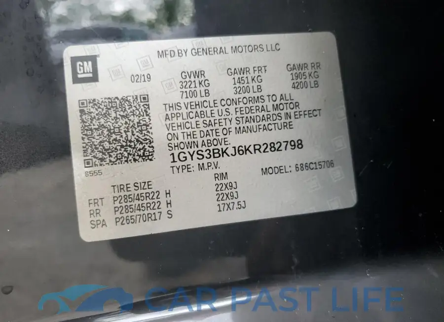 1GYS3BKJ6KR282798# 13