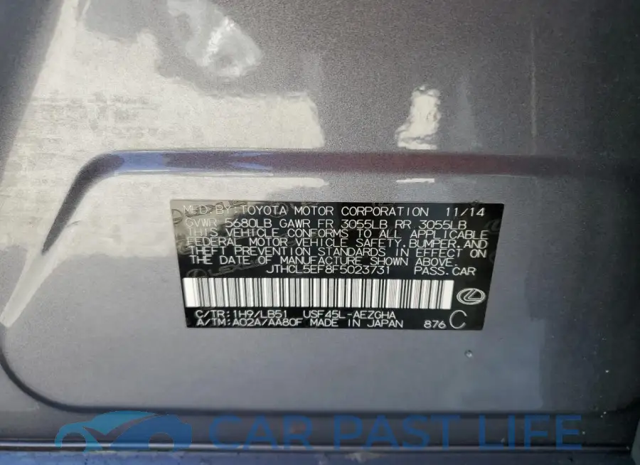 JTHCL5EF8F5023731# 13