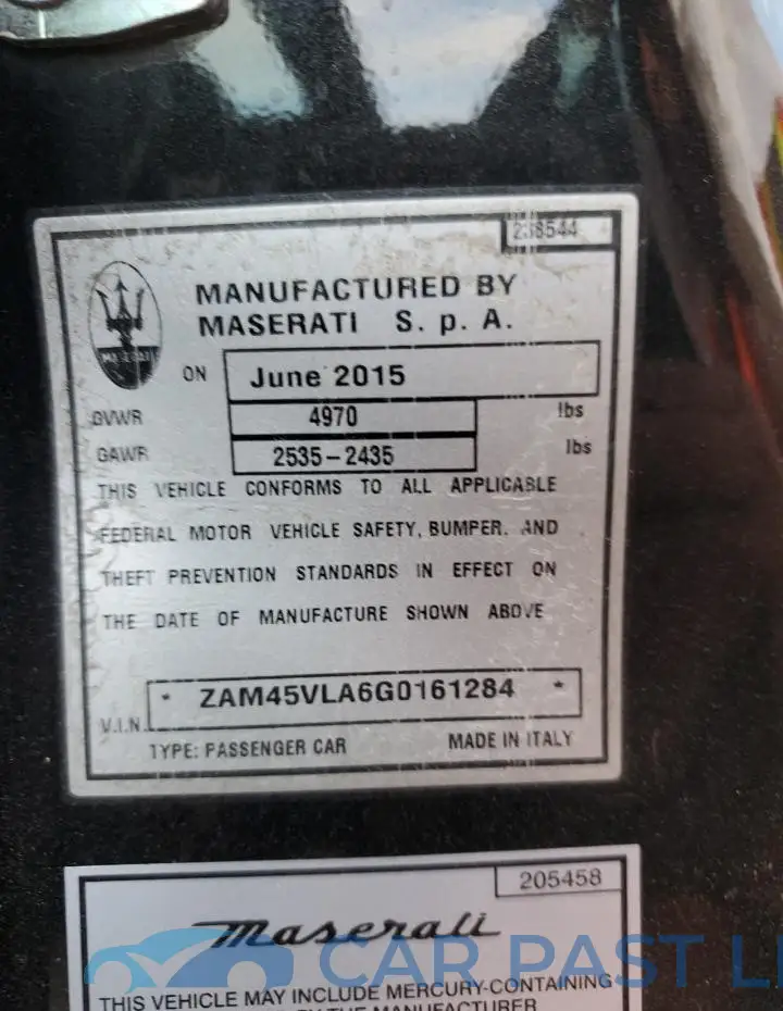 ZAM45VLA6G0161284# 12