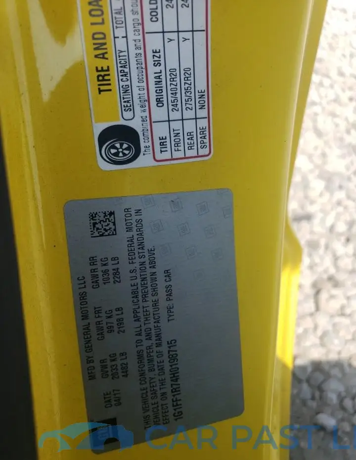1G1FF1R74H0198715# 12