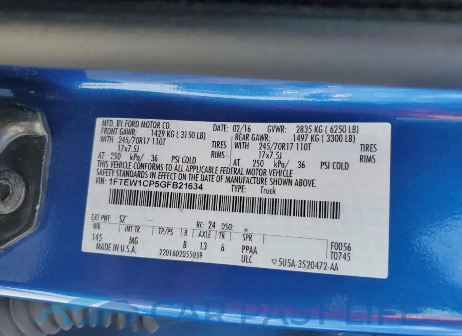 1FTEW1CP5GFB21634# 13