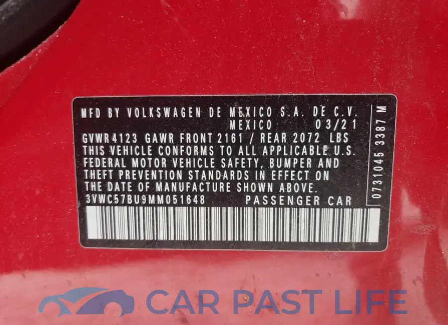 3VWC57BU9MM051648# 12