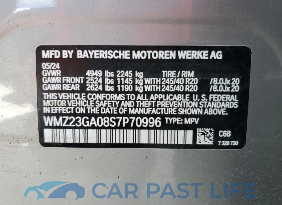 WMZ23GA08S7P70996# 13