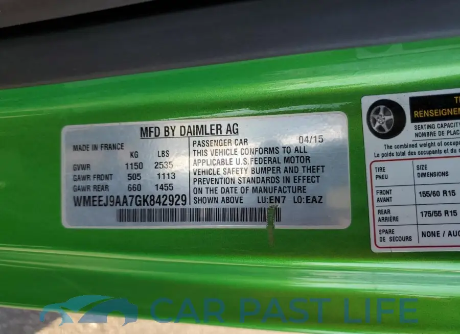 WMEEJ9AA7GK842929# 12