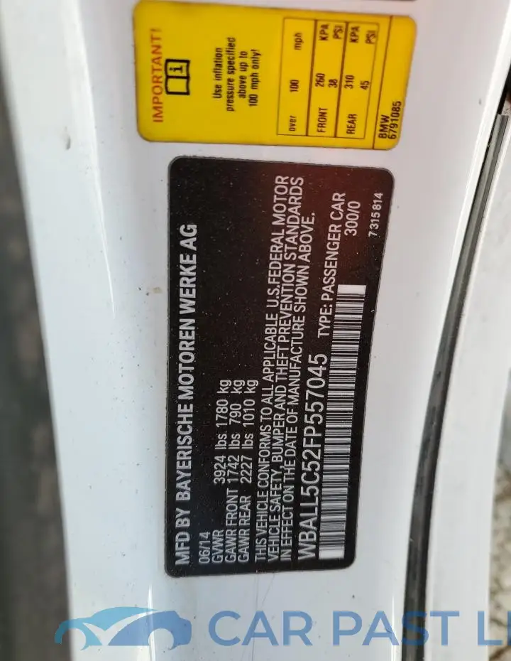 WBALL5C52FP557045# 12