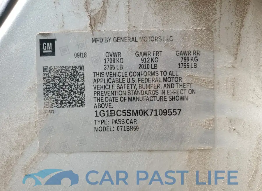 1G1BC5SM0K7109557# 13