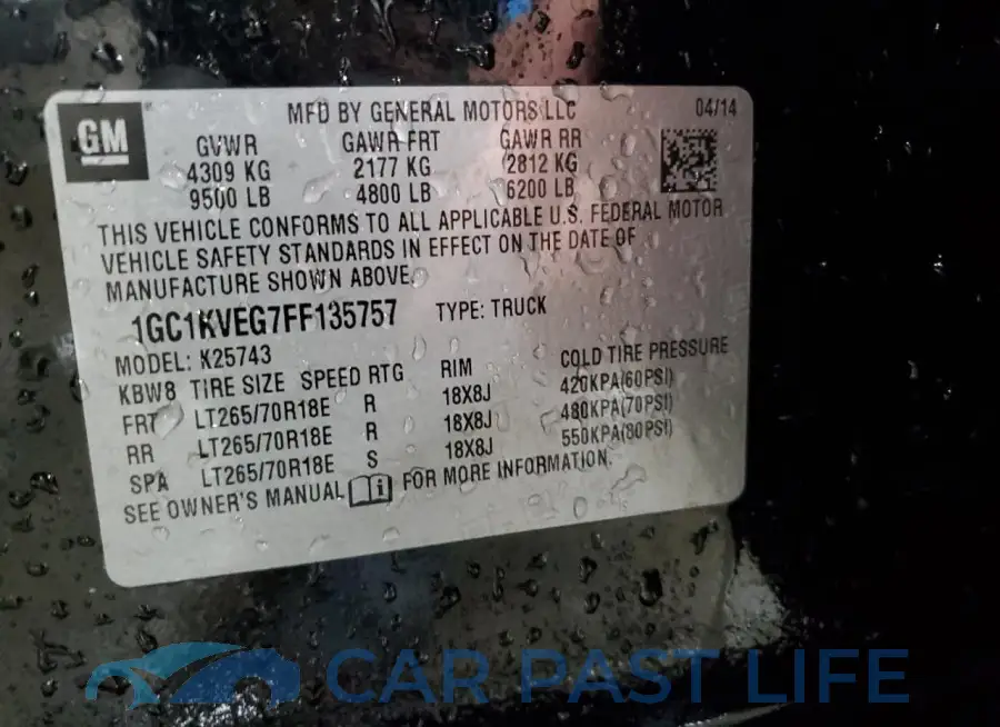 1GC1KVEG7FF135757# 12