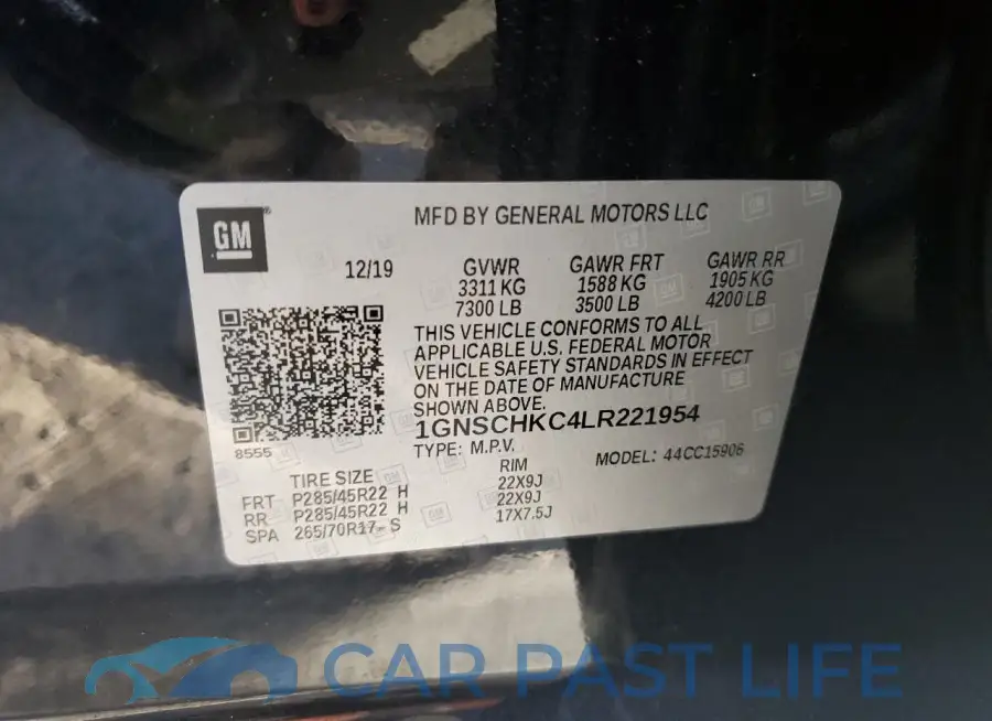 1GNSCHKC4LR221954# 13