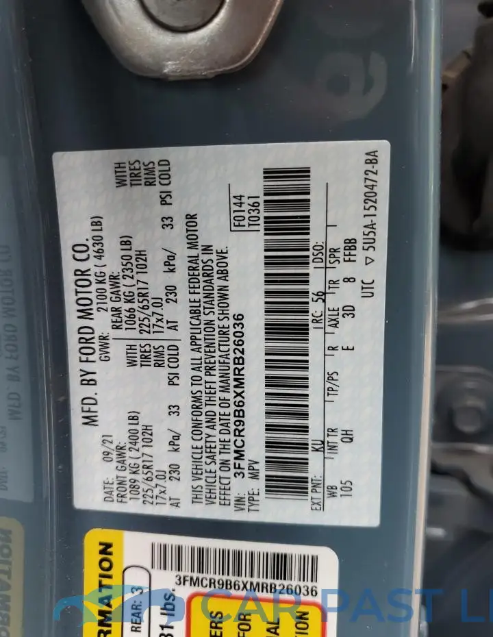 3FMCR9B6XMRB26036# 12