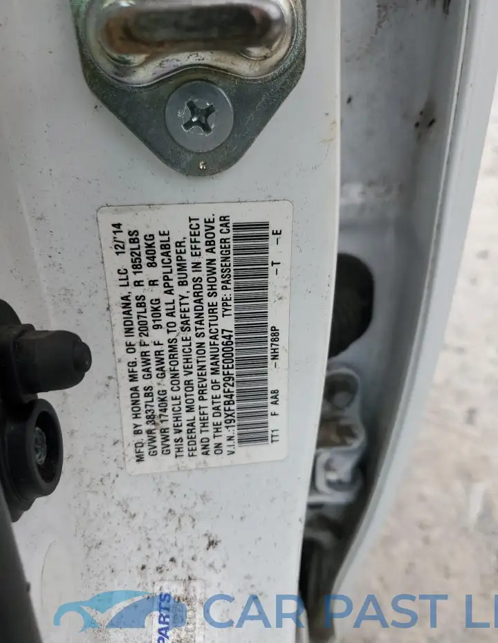 19XFB4F29FE000647# 12