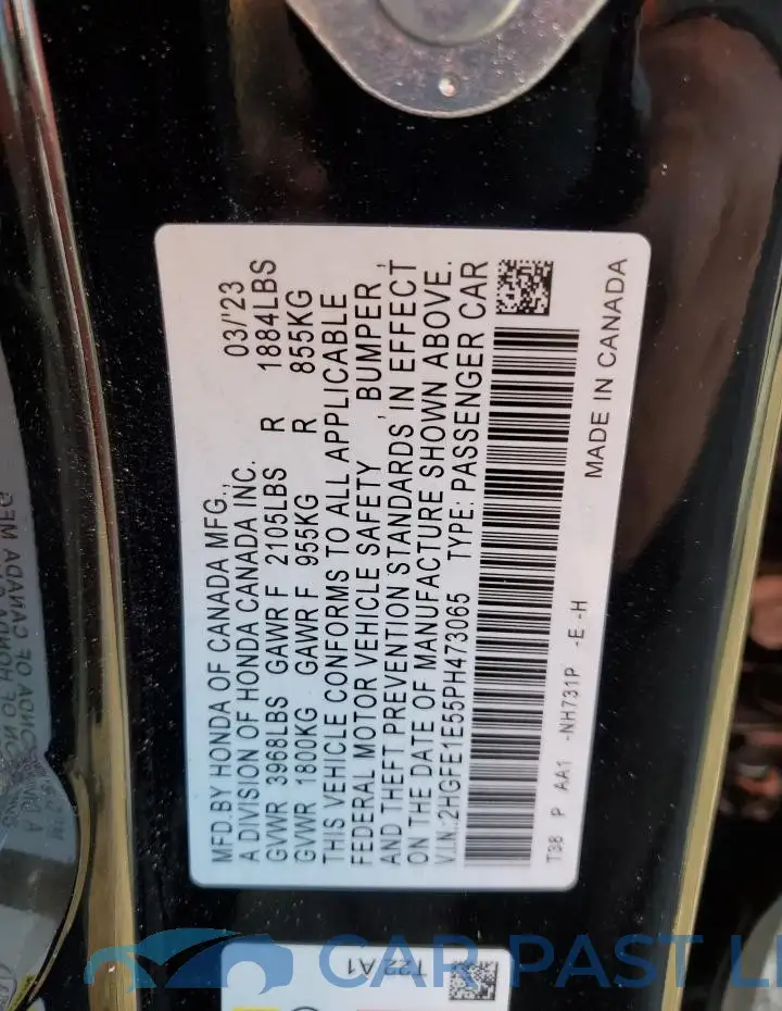 2HGFE1E55PH473065# 12