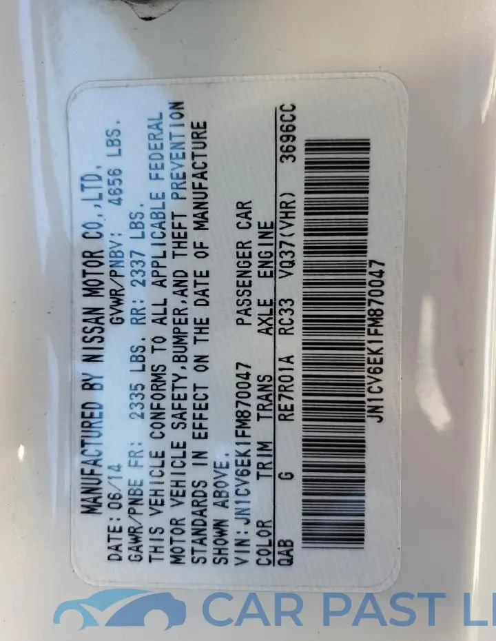JN1CV6EK1FM870047# 12