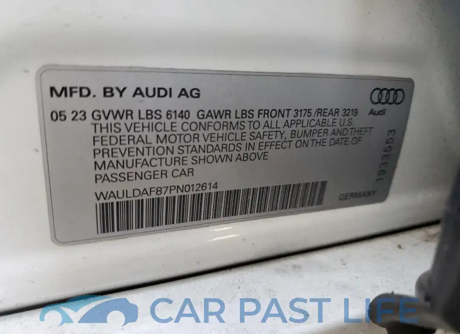 WAULDAF87PN012614# 13