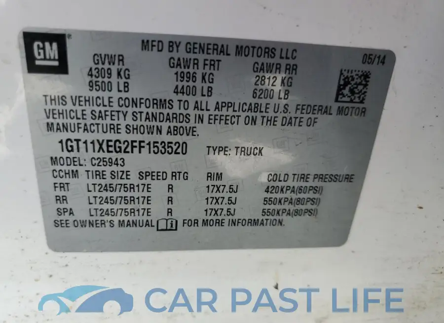 1GT11XEG2FF153520# 12