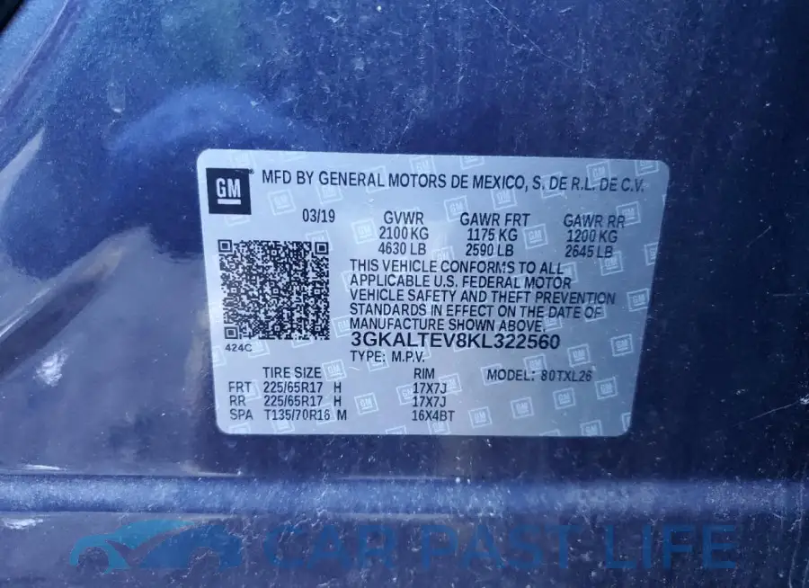 3GKALTEV8KL322560# 13