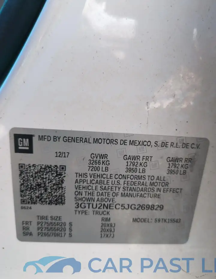 3GTU2NEC5JG269829# 13