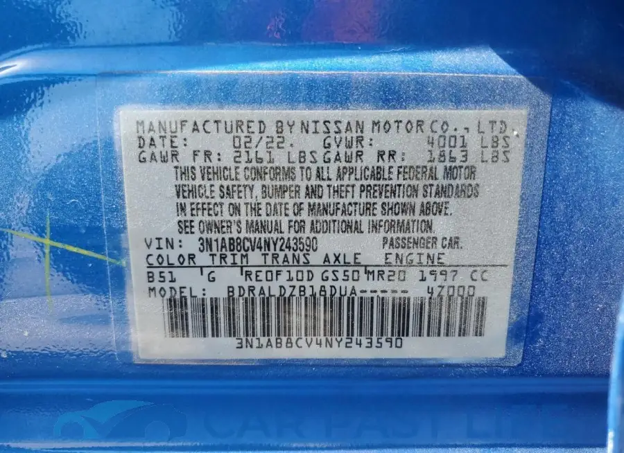 3N1AB8CV4NY243590# 12