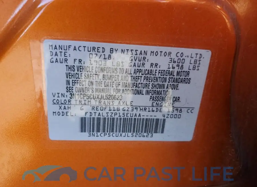3N1CP5CUXJL520623# 12