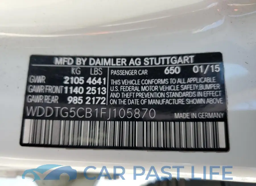 WDDTG5CB1FJ105870# 13