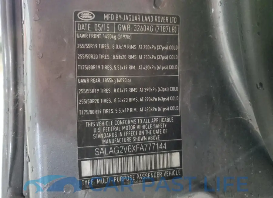SALAG2V6XFA777144# 13