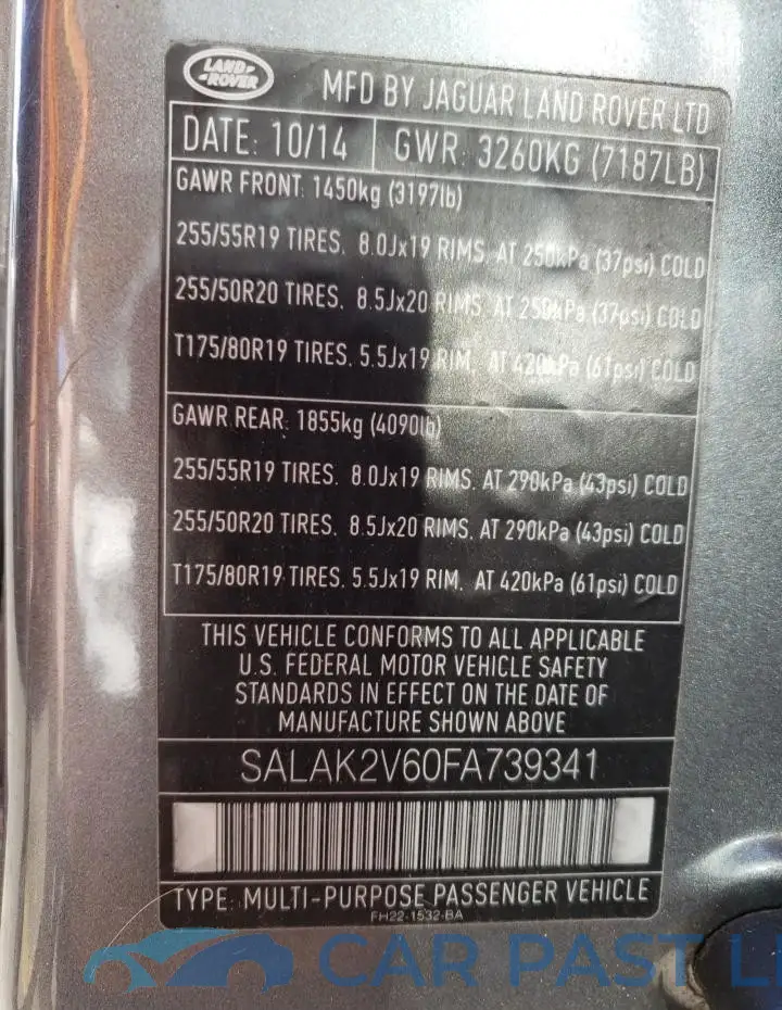 SALAK2V60FA739341# 13