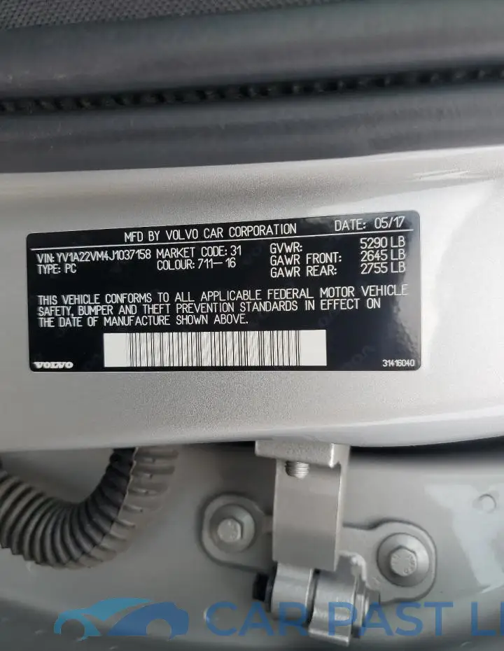 YV1A22VM4J1037158# 13