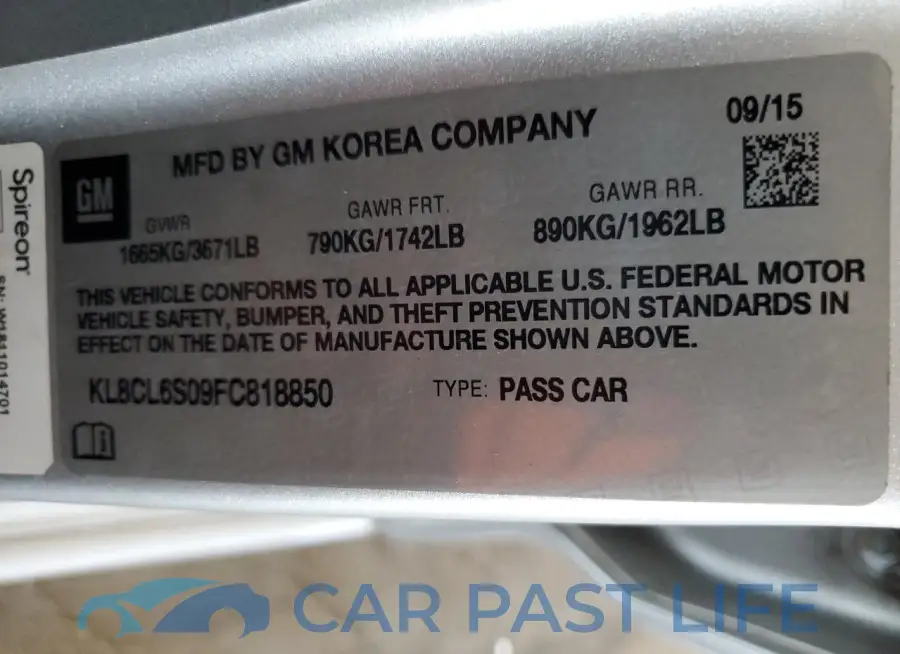KL8CL6S09FC818850# 12
